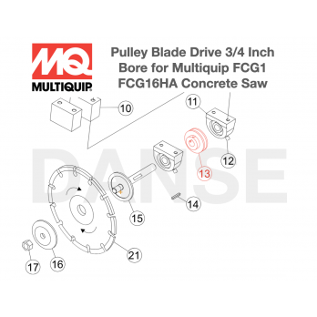 25442 Pulley, 1F3V26 3/4" Bore for FCG1-6HA FCG1 6HA Slabsaver Concrete Saw by Multiquip