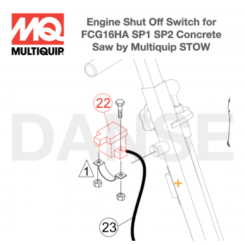 35127 Switch, Engine On/Off for SP213H20A SP2S20H20A Flat Concrete Saw by Multiquip