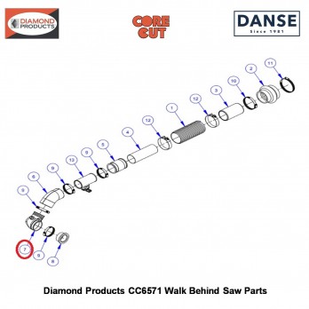 Hose Elbow 2-1/2"M/F (cobra Style) 2506016 Fits Core Cut CC6571 Walk Behind Saw By Diamond Products
