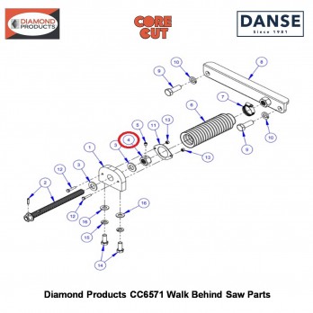 Lead Screw Lock Nut (CC6571) 6019074 Fits Core Cut CC6571 Walk Behind Saw By Diamond Products