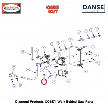 Machine Screw, Pan Hd., M6-1.0 x 16mm 2901368 Fits Core Cut CC6571 Walk Behind Saw By Diamond Products