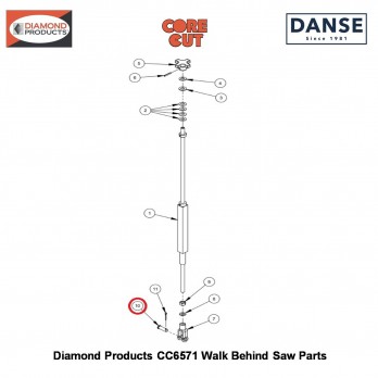 1/2" S.a.e. Clevis Pin 1-3/8" Long Under Head 1-1/8" 2900007 Fits Core Cut CC6571 Walk Behind Saw By Diamond Products