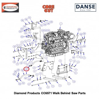 Oil Drain Valve Assembly For CC6571 Saw 6019089 Fits Core Cut CC6571 Walk Behind Saw By Diamond Products