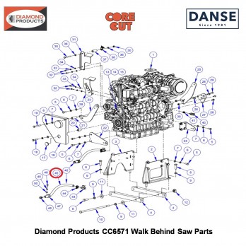 Oil Drain Hose, 5/8" I.D. x 17" 6019086 Fits Core Cut CC6571 Walk Behind Saw By Diamond Products