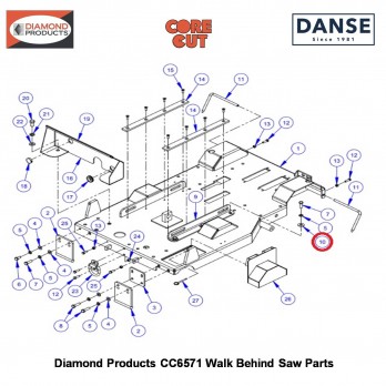 1/2" Flat Washer Uss Zinc (1-3/8"OD) 2900127 Fits Core Cut CC6571 Walk Behind Saw By Diamond Products