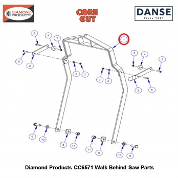 Frame Lift (CC6571) 6019241 Fits Core Cut CC6571 Walk Behind Saw By Diamond Products