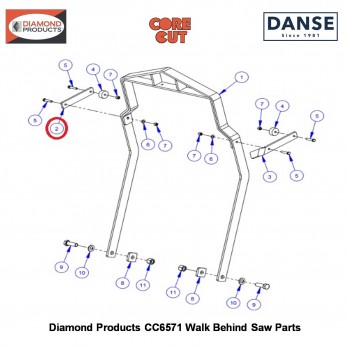 Frame Lift Brace 6013156 Fits Core Cut CC6571 Walk Behind Saw By Diamond Products