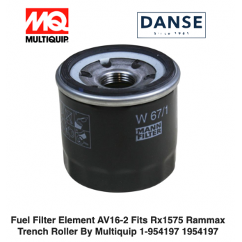 1-954197 Fuel Filter Element for RX1575 Rammax Trench Roller by Multiquip 1954197