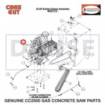 Engine, 25HP Kohler Command 2600338 for CC2500 Saw by Core Cut Diamond Products