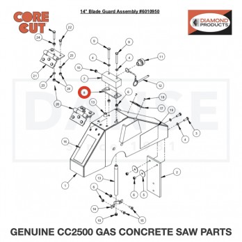Water Manifold Gasket 2500830 for CC2500 Saw by Core Cut Diamond Products
